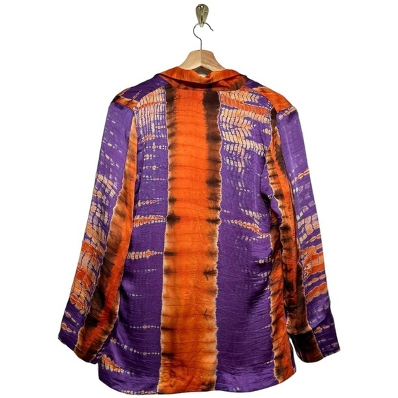 CAROLINA K Terra Blazer Tie Dye Orange Purple XS - Picture 9 of 11